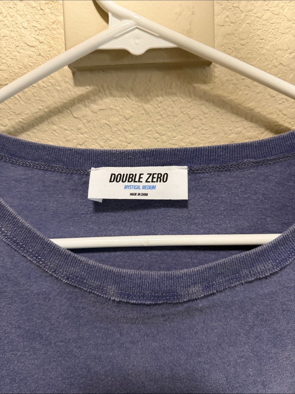 Double Zero Vintage-Washed Navy Boxy Tee - Picture 4 of 5